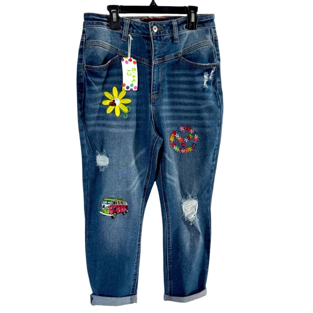 REDUCED 🎈Cool Beans Jeans Embroidered Blue Jeans